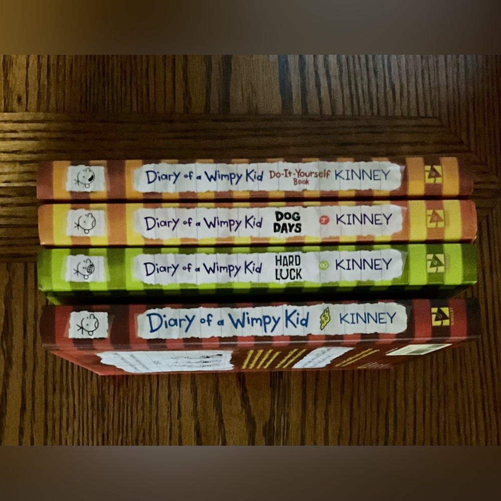 4 DIARY of WIMPY KID novels hardcover books